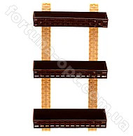 Полка для ванной комнаты прямая 3-ярусная пластик Ротанг - 0713 ✅ базовая цена 142.97 грн. ✔ Опт ✔ Скидки ✔ Заходите! - Интернет-магазин ✅ Фортуна-опт ✅