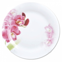 Тарелка керам №7 Красная орхидея 30000-1462 ➜ Оптом и в розницу ✅ актуальная цена - Интернет магазин ✅ Фортуна ✅