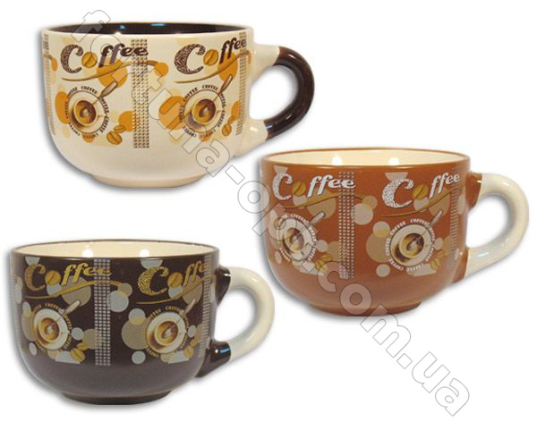 Чашка керамическая 450 мл Кофе Джамбо Elina EL - 3097 ✅ базовая цена 31.70 грн. ✔ Опт ✔ Акции ✔ Заходите! - Интернет-магазин Fortuna-opt.com.ua.