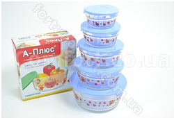 Набор судков стекло А - Рlus - 0123 - 5 шт➜Опотом и в розницу✅актуальная цена -Интернет магазин ✅Фортуна✅