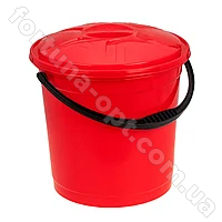 Ведро пластиковое 12 л с крышкой цветное - 0752 ✅базовая цена 57.19 грн. ✔ Опт ✔ Скидки ✔ Заходите! - Интернет-магазин ✅ Фортуна-опт ✅