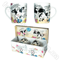 Набор чашек "Пожелания на год" 340мл Helios - 2710 ➜ Оптом и в розницу ✅ актуальная цена - Интернет магазин ✅ Фортуна ✅