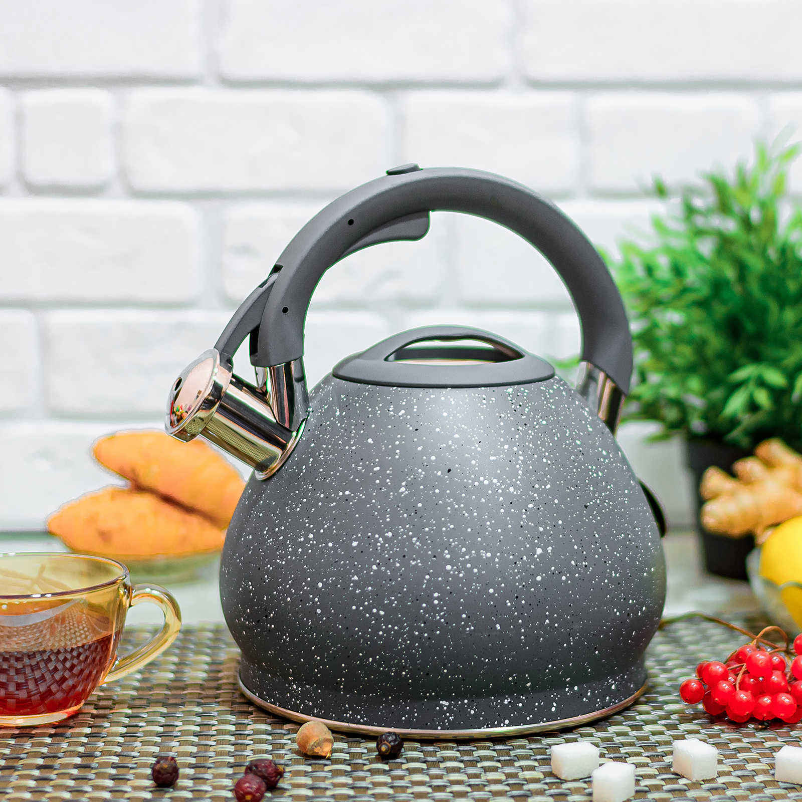 Чайник мрамор со свистком Edenberg 3.5 л EB - 1976 ✅ базовая цена $18.75 ✔ Опт ✔ Скидки ✔ Заходите! - Интернет-магазин ✅ Фортуна-опт ✅