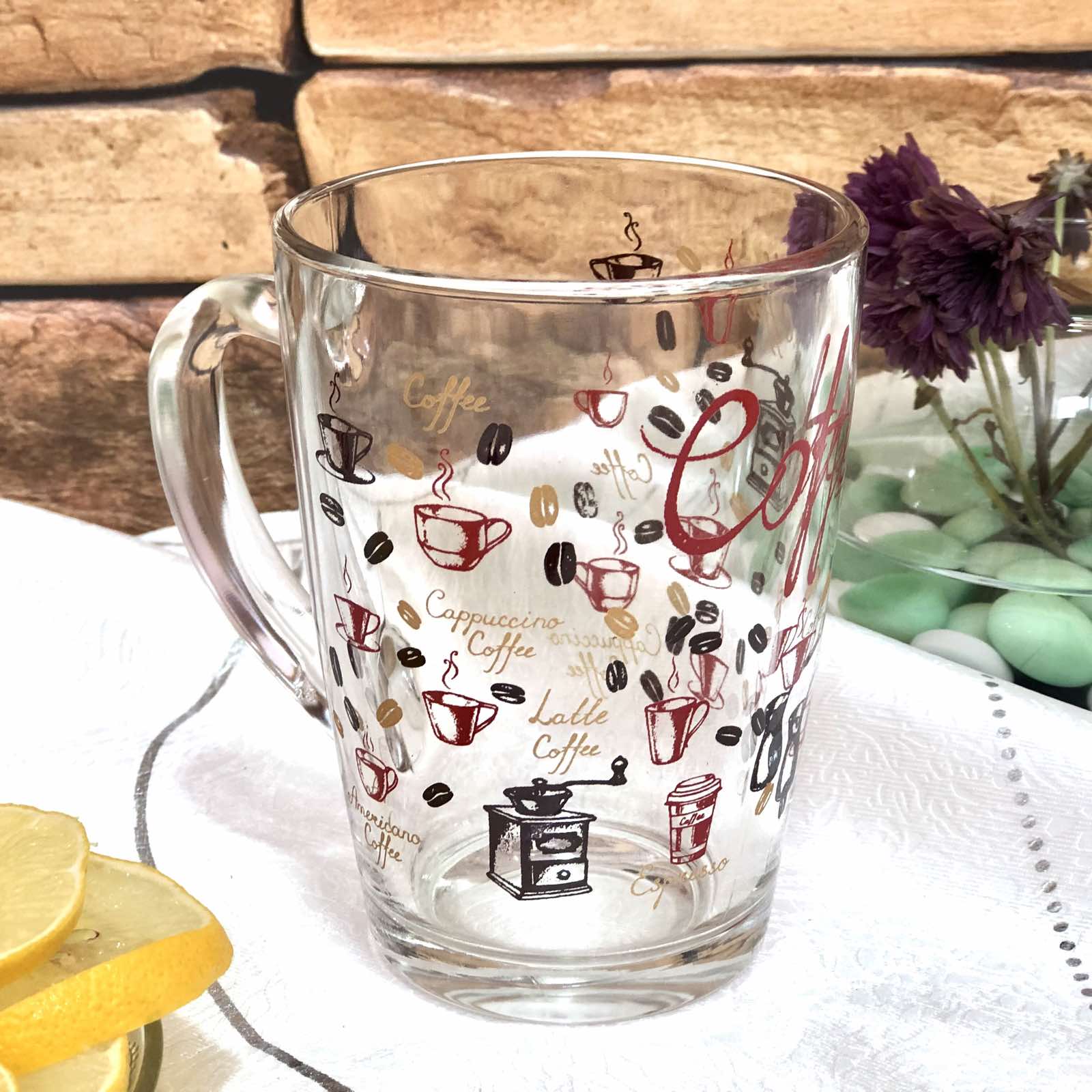 Чашка стеклянная конус 300 мл Кофе - 8147 ✅ базовая цена 51.07 грн. ✔ Опт ✔ Скидки ✔ Заходите! - Интернет-магазин ✅ Фортуна-опт ✅