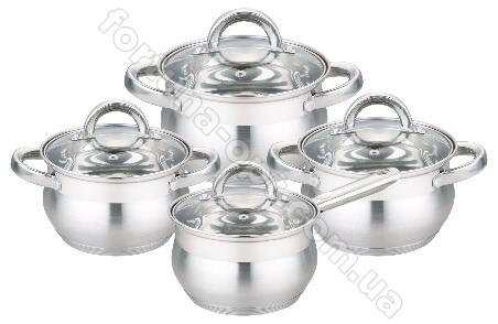 Набор кастрюль яблочной формы с ковшиком Edenberg EB - 3717 ➜ Оптом и в розницу ✅ актуальная цена - Интернет магазин ✅ Фортуна ✅