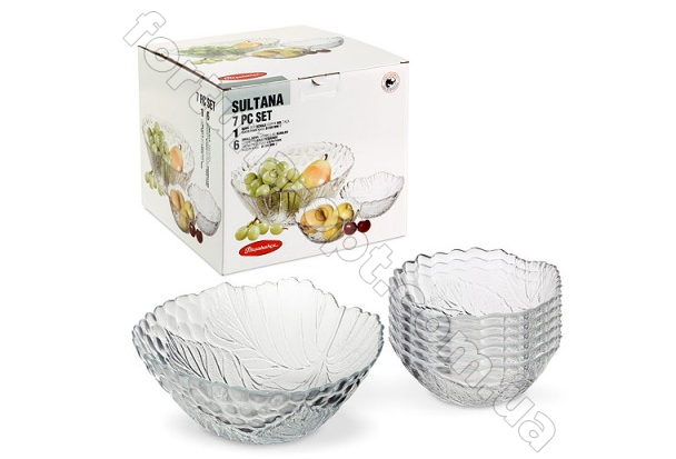 Набор салатников Pasabahce SULTANA - 97772 - 7 предметов ➜ Оптом и в розницу ✅ актуальная цена -Интернет магазин ✅ Фортуна ✅