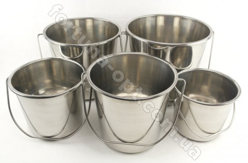Набор ведер нержавеющих без крышек A-Plus - 0384 ✅ базовая цена $31.71 ✔ Опт ✔ Акции ✔ Заходите! - Интернет-магазин Fortuna-opt.com.ua.