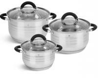 Набор нержавеющих кастрюль 3 шт. Edenberg EB - 2411 ➜ Оптом и в розницу ✅ актуальная цена - Интернет магазин ✅ Фортуна ✅
