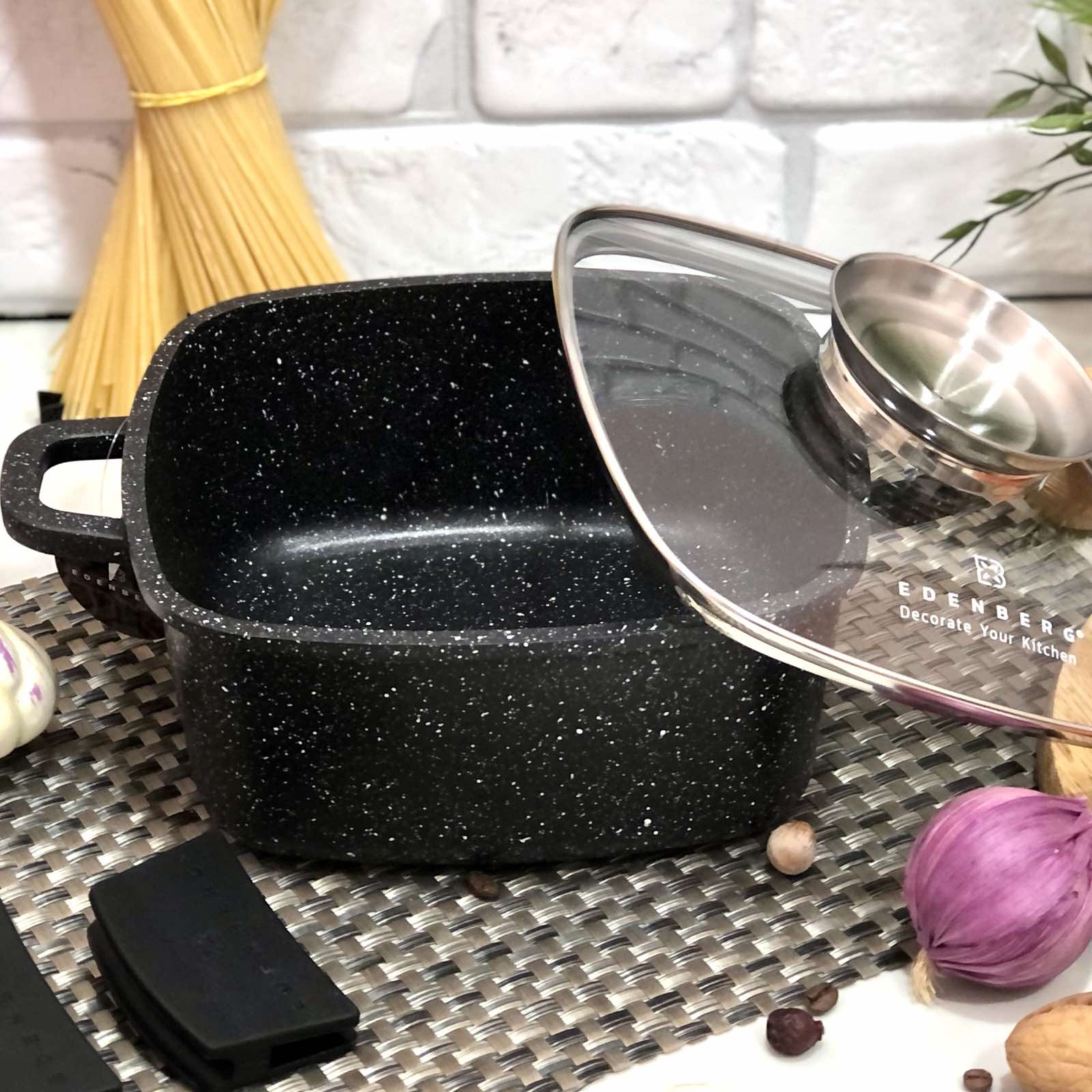 Кастрюля-жаровня с крышкой Edenberg EB - 8115 - 6,5 л - 28 см ✅ базовая цена $28.87 ✔ Опт ✔ Скидки ✔ Заходите! - Интернет-магазин ✅ Фортуна-опт ✅