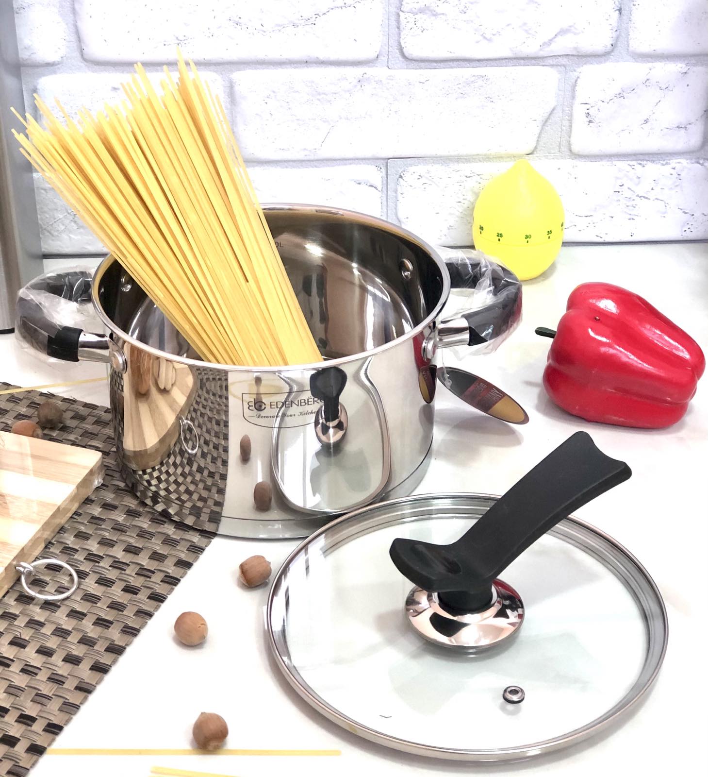 Кастрюля нержавеющая с крышкой Edenberg EB - 3695 - 3.6 л ✅ базовая цена $10.16 ✔ Опт ✔ Скидки ✔ Заходите! - Интернет-магазин ✅ Фортуна-опт ✅