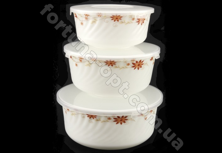 Набор судочков стеклокерамика A - Plus - 1863 - 3 шт➜Опотом и в розницу✅актуальная цена -Интернет магазин ✅Фортуна✅