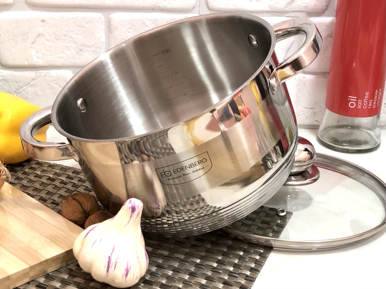 Кастрюля нержавеющая с крышкой Edenberg EB - 3006 - 4,0 л ✅ базовая цена $18.13 ✔ Опт ✔ Скидки ✔ Заходите! - Интернет-магазин ✅ Фортуна-опт ✅