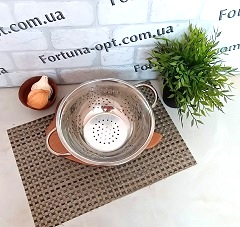 Дуршлаг на ножке нержавеющий A-Plus - 0822 (24 см) ✅ базовая цена $2.39 ✔ Опт ✔ Скидки ✔ Заходите! - Интернет-магазин ✅ Фортуна-опт ✅