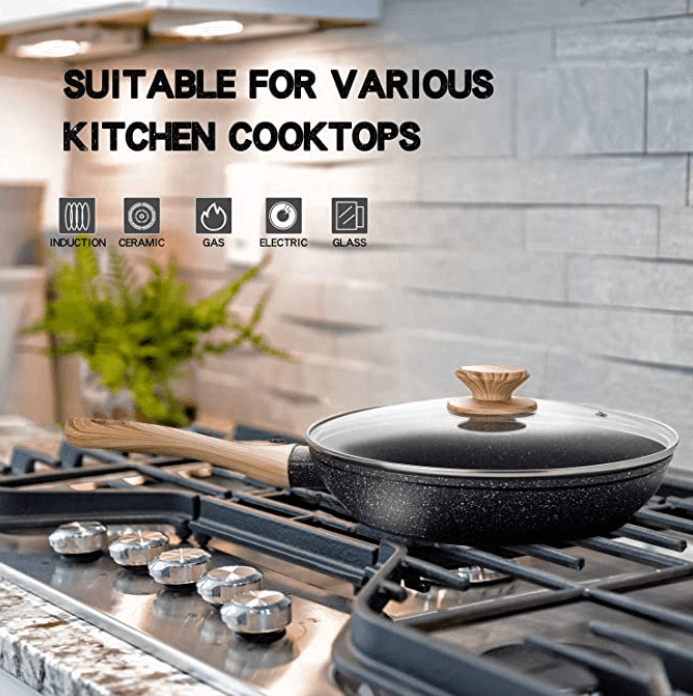 Сковорода с антипригарным мраморным покрытием Benson BN - 523 ✅ базовая цена $9.02 ✔ Опт ✔ Скидки ✔ Заходите! - Интернет-магазин ✅ Фортуна-опт ✅