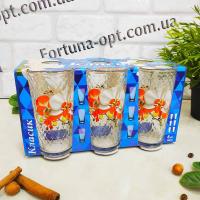 Набор стаканов с цветами "Классик" 230 мл 6 шт - 8226 / 8227 ➜ Оптом и в розницу ✅ актуальная цена - Интернет магазин ✅ Фортуна ✅