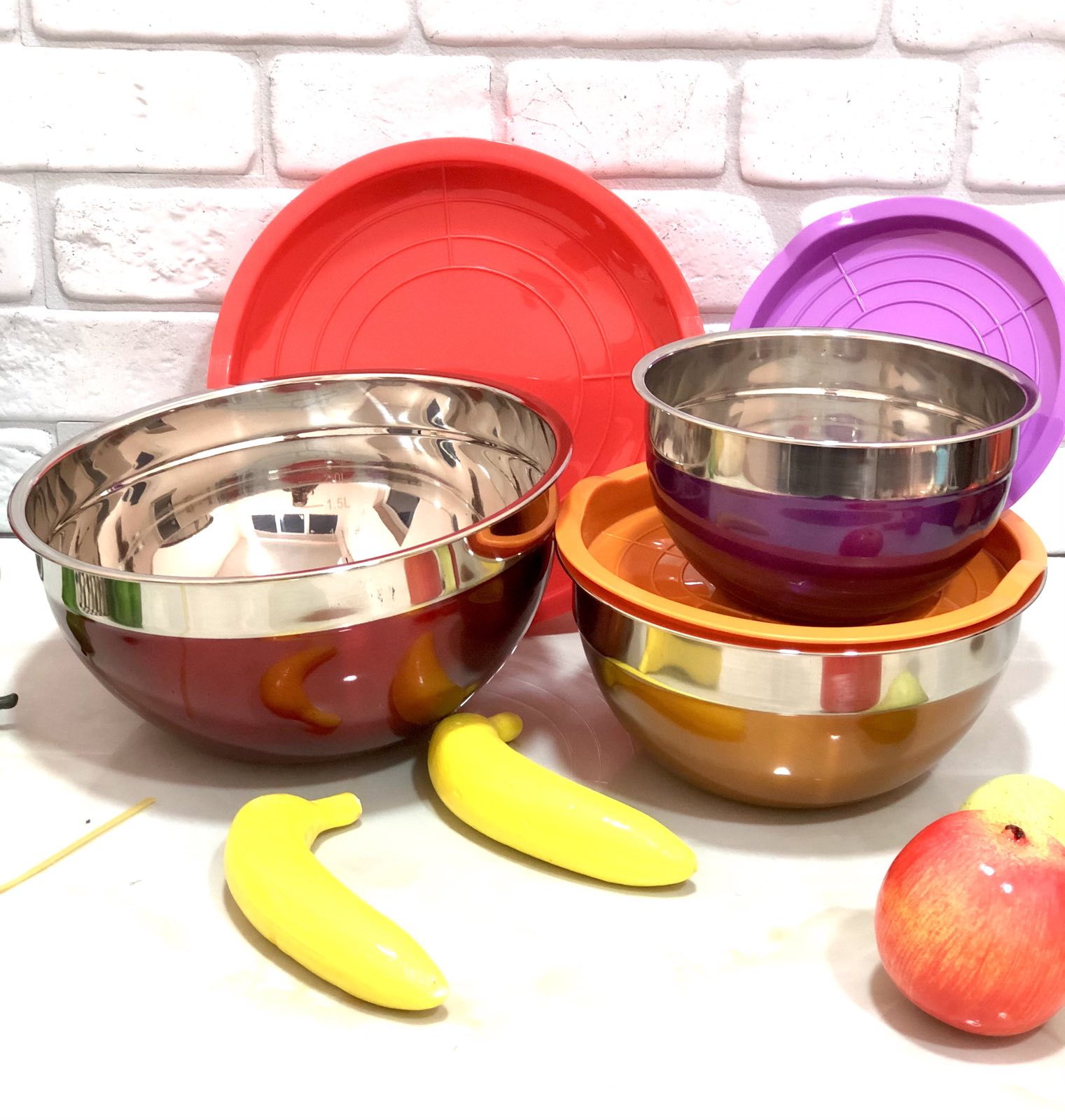 Набор мисок с крышкой из 3 шт Edenberg EB - 3635 ✅ базовая цена $13.95 ✔ Опт ✔ Скидки ✔ Заходите! - Интернет-магазин ✅ Фортуна-опт ✅