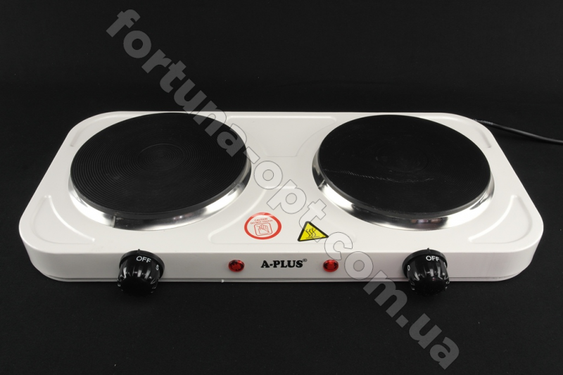 Электроплита двойная A-Plus - 2104 (2000Вт) ➜ Оптом и в розницу ✅ актуальная цена -Интернет магазин ✅ Фортуна ✅