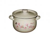 Кастрюля эмалированная 2,4л 1711/2 грушеподобная Магнолия ➜ Оптом и в розницу ✅ актуальная цена -Интернет магазин ✅ Фортуна ✅