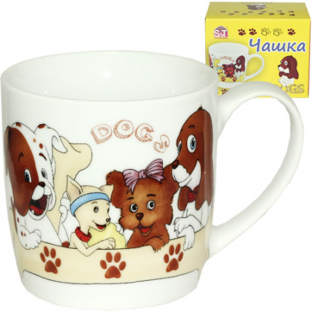 Чашка 240 мл керамическая "Игривые щенки" - 5127 ✅ базовая цена 57.27 грн. ✔ Опт ✔ Скидки ✔ Заходите! - Интернет-магазин ✅ Фортуна-опт ✅