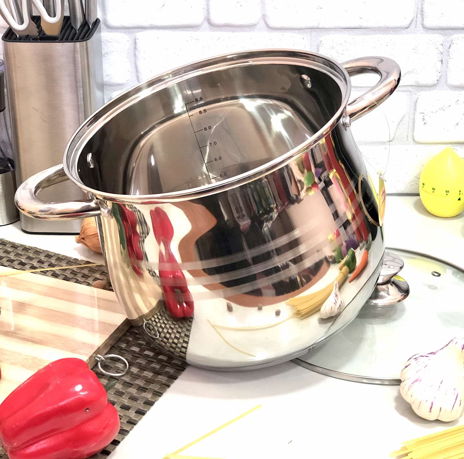 Кастрюля нержавеющая Капля Edenberg ЕВ - 533 5.4 л ✅ базовая цена $17.11 ✔ Опт ✔ Скидки ✔ Заходите! - Интернет-магазин ✅ Фортуна-опт ✅