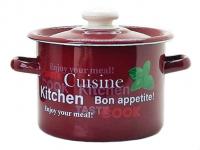 Кастрюля эмалированная 2,0л 1610/4 Базилик (бордо) ➜ Оптом и в розницу ✅ актуальная цена -Интернет магазин ✅ Фортуна ✅