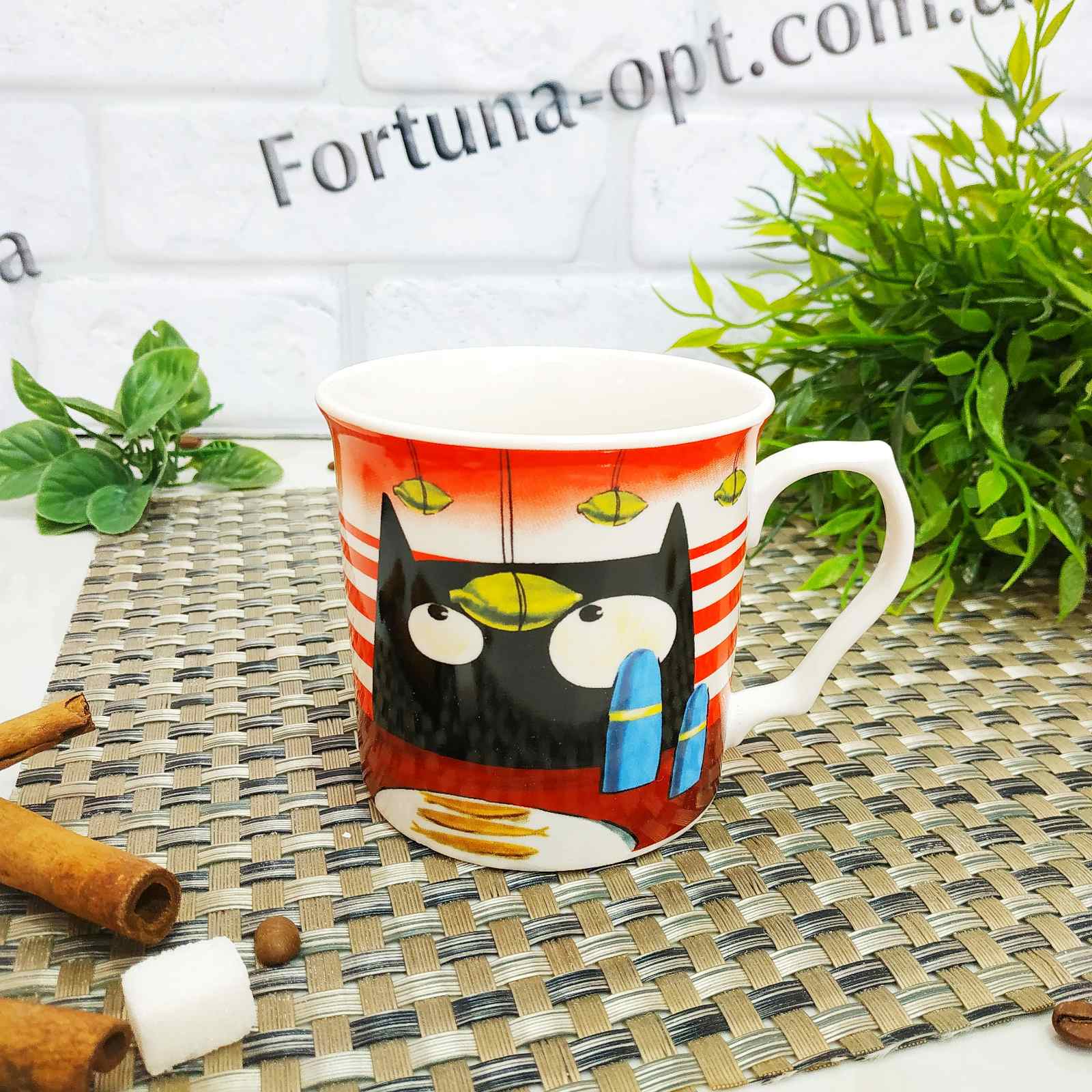 Чашка  керамическая 290 мл "Зверята" SNT - 506-01 ✅ базовая цена 43.48 грн. ✔ Опт ✔ Скидки ✔ Заходите! - Интернет-магазин ✅ Фортуна-опт ✅