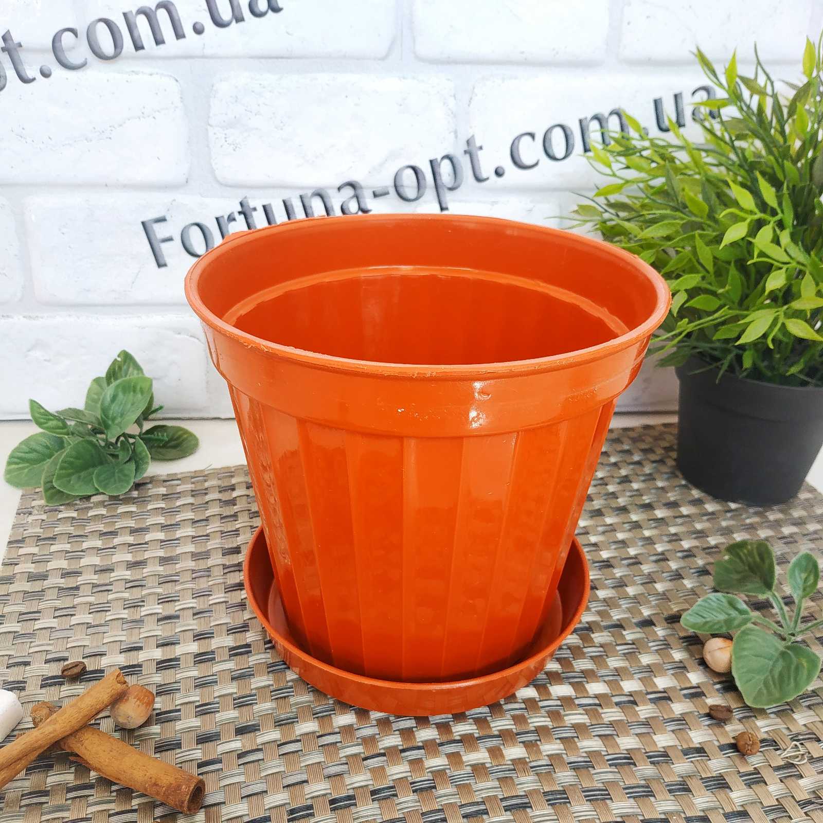 Горшок цветочный Классик №6 17,6*16 см белый/теракот 2935 ✅ базовая цена 43.29 грн. ✔ Опт ✔ Скидки ✔ Заходите! - Интернет-магазин ✅ Фортуна-опт ✅