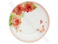 Тарелка стеклокерамика №8 Розовая Роза - 1071/031 ➜ Оптом и в розницу ✅ актуальная цена -Интернет магазин ✅ Фортуна ✅