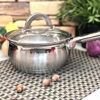 Ковш из нержавеющей стали с крышкой Benson BN - 225 - 1.6 л ✅ базовая цена $10.83 ✔ Опт ✔ Акции ✔ Заходите! - Интернет-магазин Fortuna-opt.com.ua.