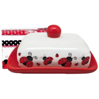 Масленка керамическая Божья коровка  3397-17 ✅ базовая цена 177.22 грн. ✔ Опт ✔ Акции ✔ Заходите! - Интернет-магазин Fortuna-opt.com.ua.