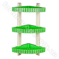 Полка для ванной угловая 3-ярусная Ротанг 0750 ✅ базовая цена 142.97 грн. ✔ Опт ✔ Акции ✔ Заходите! - Интернет-магазин Fortuna-opt.com.ua.