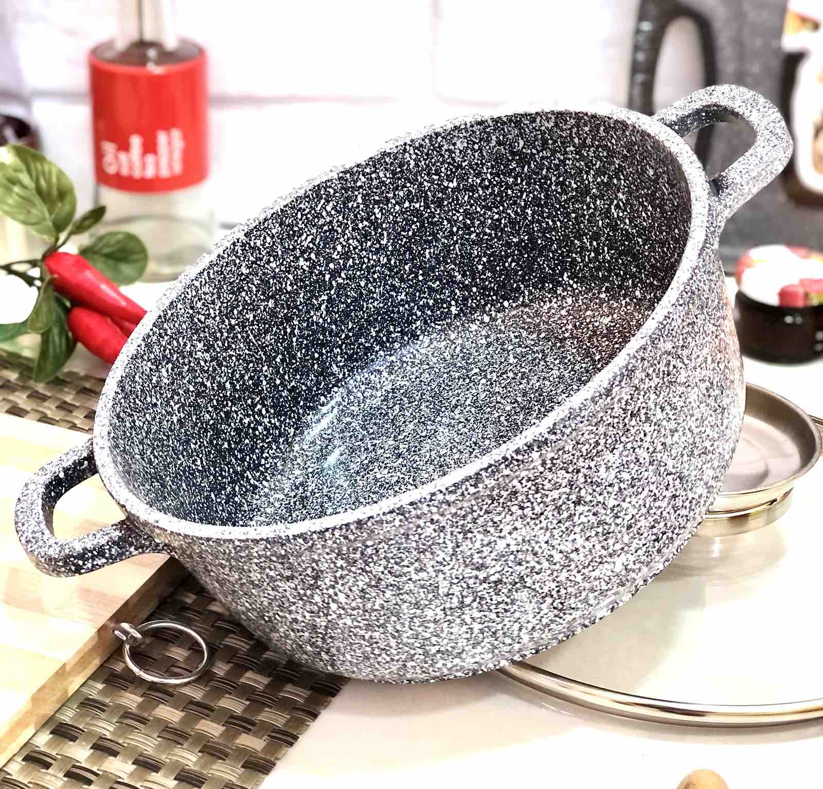 Казан мраморный 3,2 л  серый - Unique 5215 ✅ базовая цена $13.06 ✔ Опт ✔ Скидки ✔ Заходите! - Интернет-магазин ✅ Фортуна-опт ✅