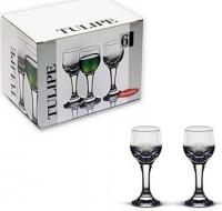 Рюмки "Тулип" 6шт/набор на ножке 55 мл 44164 ➜ Оптом и в розницу ✅ актуальная цена -Интернет магазин ✅ Фортуна ✅ 