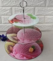 Фруктовница стеклянная для десертов 3 яруса 6853 ✅ базовая цена 288.92 грн. ✔ Опт ✔ Акции ✔ Заходите! - Интернет-магазин Fortuna-opt.com.ua.