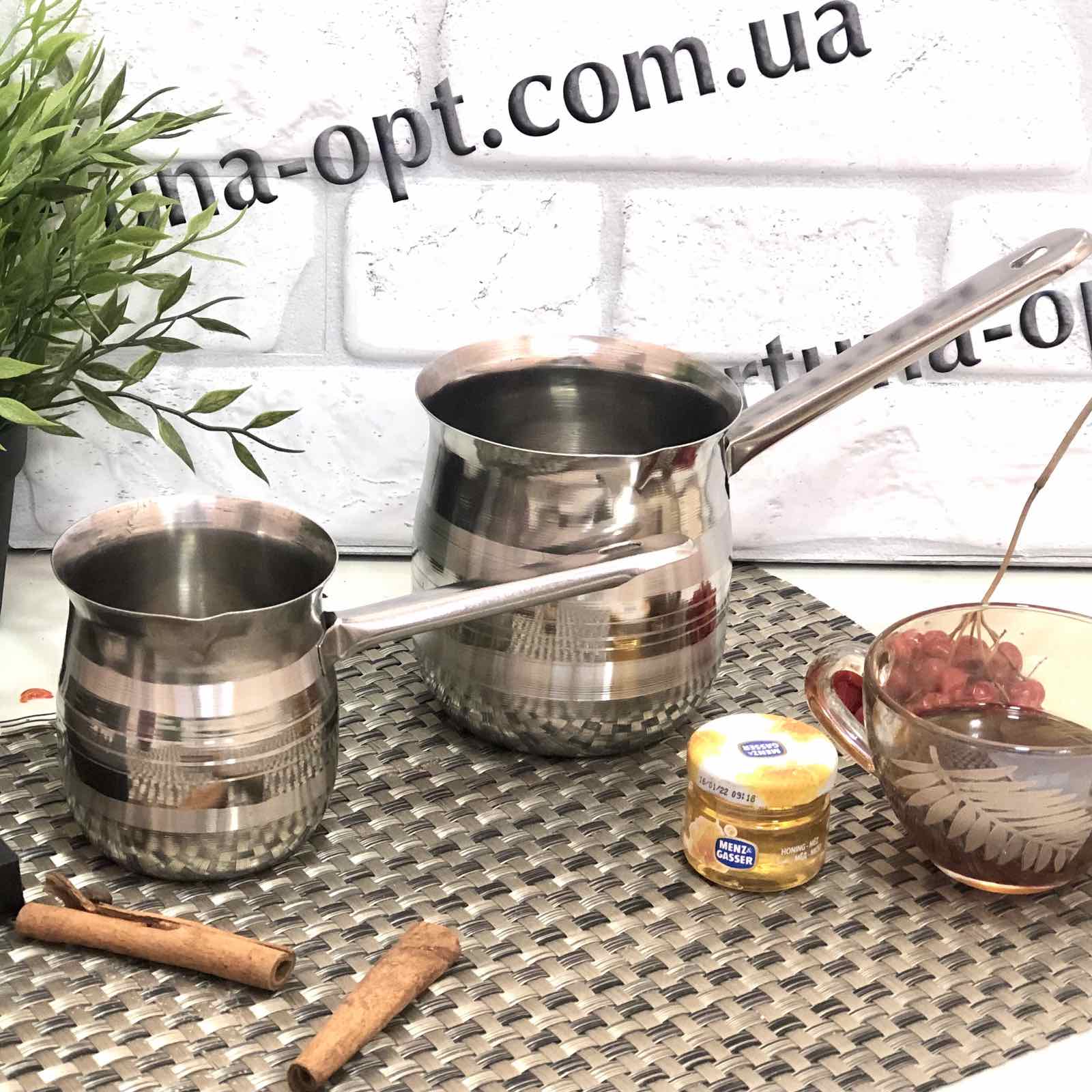 Набор турок из нержавеющей стали 2 шт Empire EM - 1561 ✅ базовая цена $4.44 ✔ Опт ✔ Скидки ✔ Заходите! - Интернет-магазин ✅ Фортуна-опт ✅