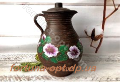 Кувшин керамический - 3л рисованный (красная глина) ➜ Оптом и в розницу ✅ актуальная цена - Интернет магазин ✅ Фортуна ✅