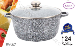 Кастрюля-казан Benson BN - 317 - 4,2 л ✅ базовая цена $16.55 ✔ Опт ✔ Скидки ✔ Заходите! - Интернет-магазин ✅ Фортуна-опт ✅