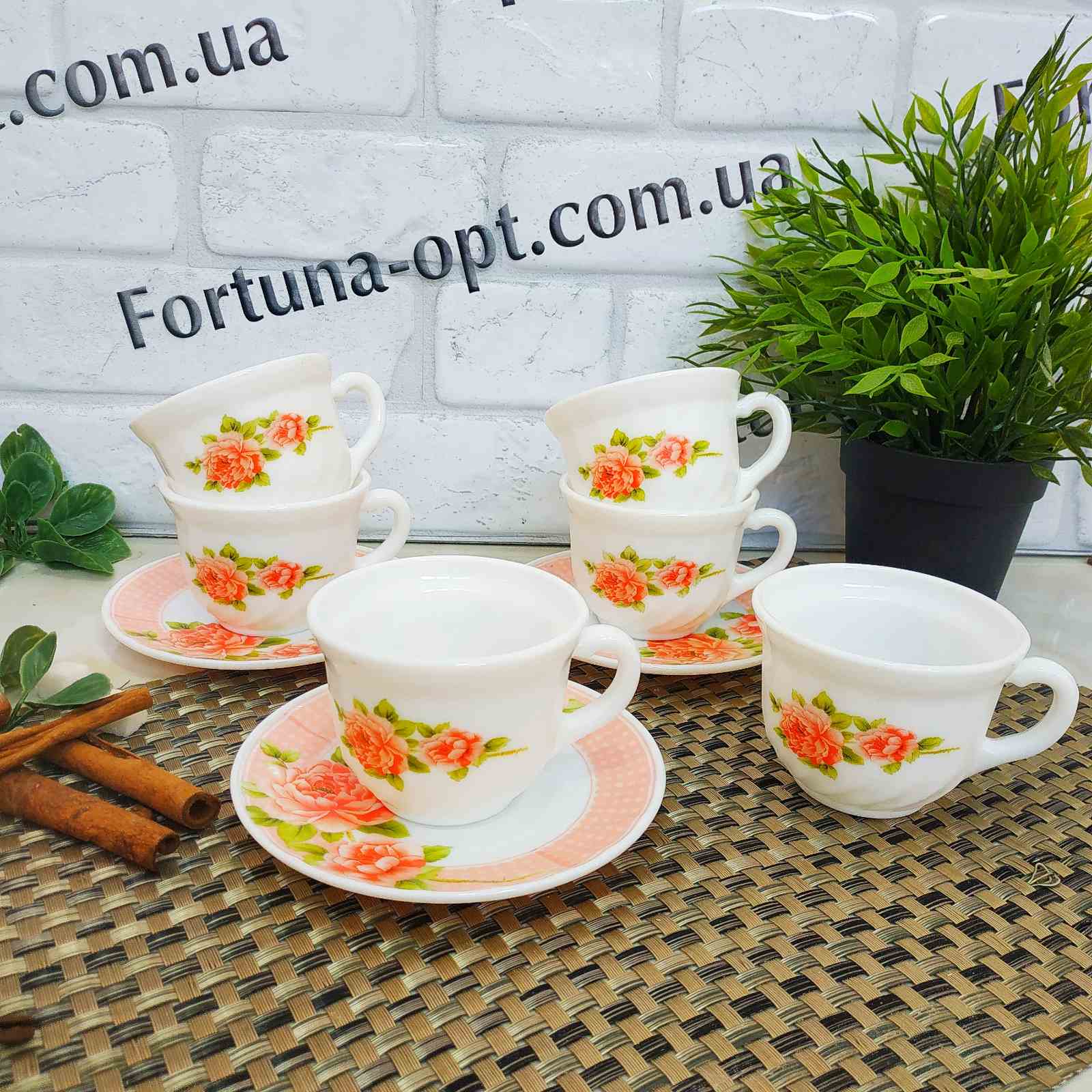 Набор чайный 12 предметов 190 мл Пион 30055-003 ✅ базовая цена 287.83 грн. ✔ Опт ✔ Скидки ✔ Заходите! - Интернет-магазин ✅ Фортуна-опт ✅