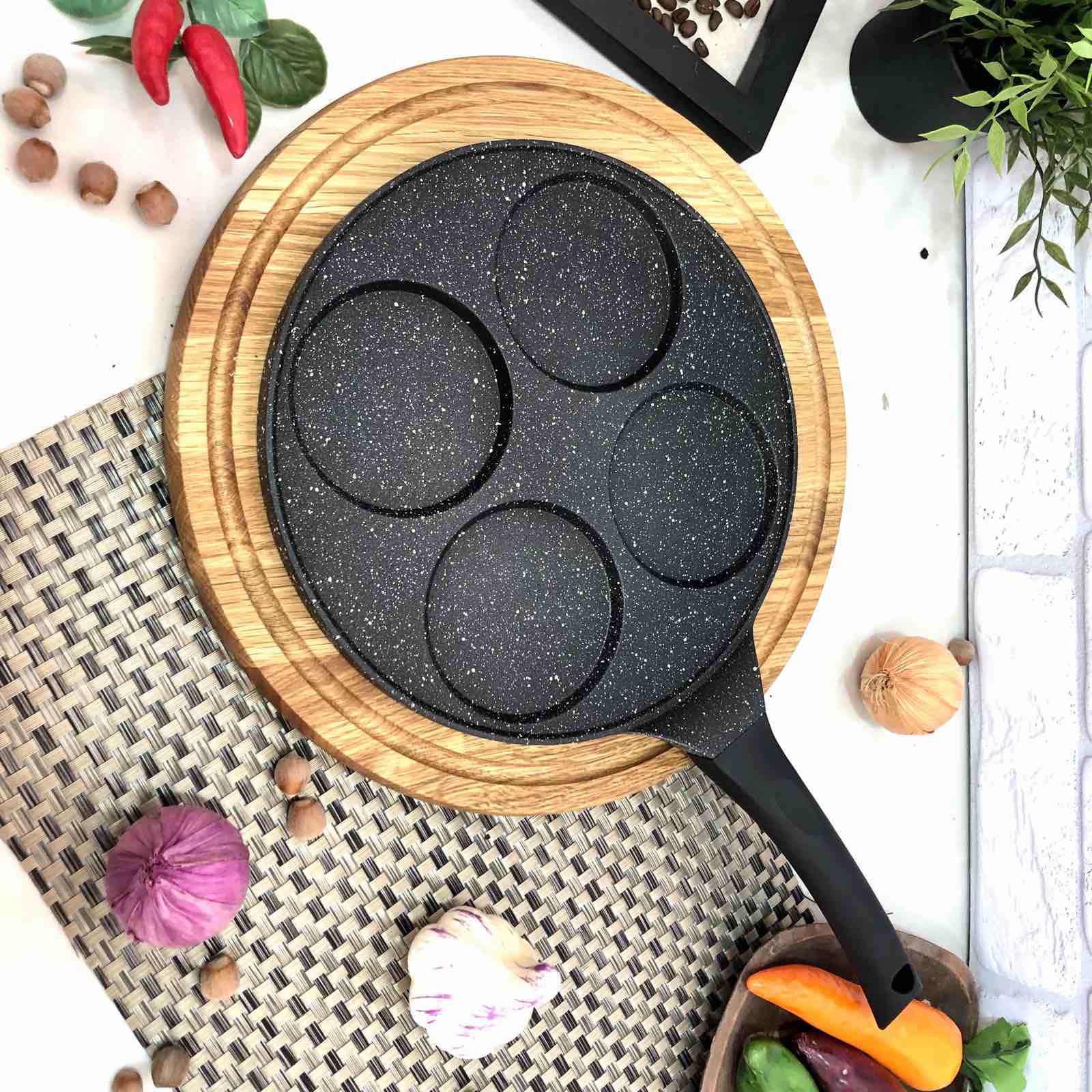 Сковорода для оладьев мрамор 27см Edenberg ЕВ - 7513 ✅ базовая цена $12.56 ✔ Опт ✔ Скидки ✔ Заходите! - Интернет-магазин ✅ Фортуна-опт ✅