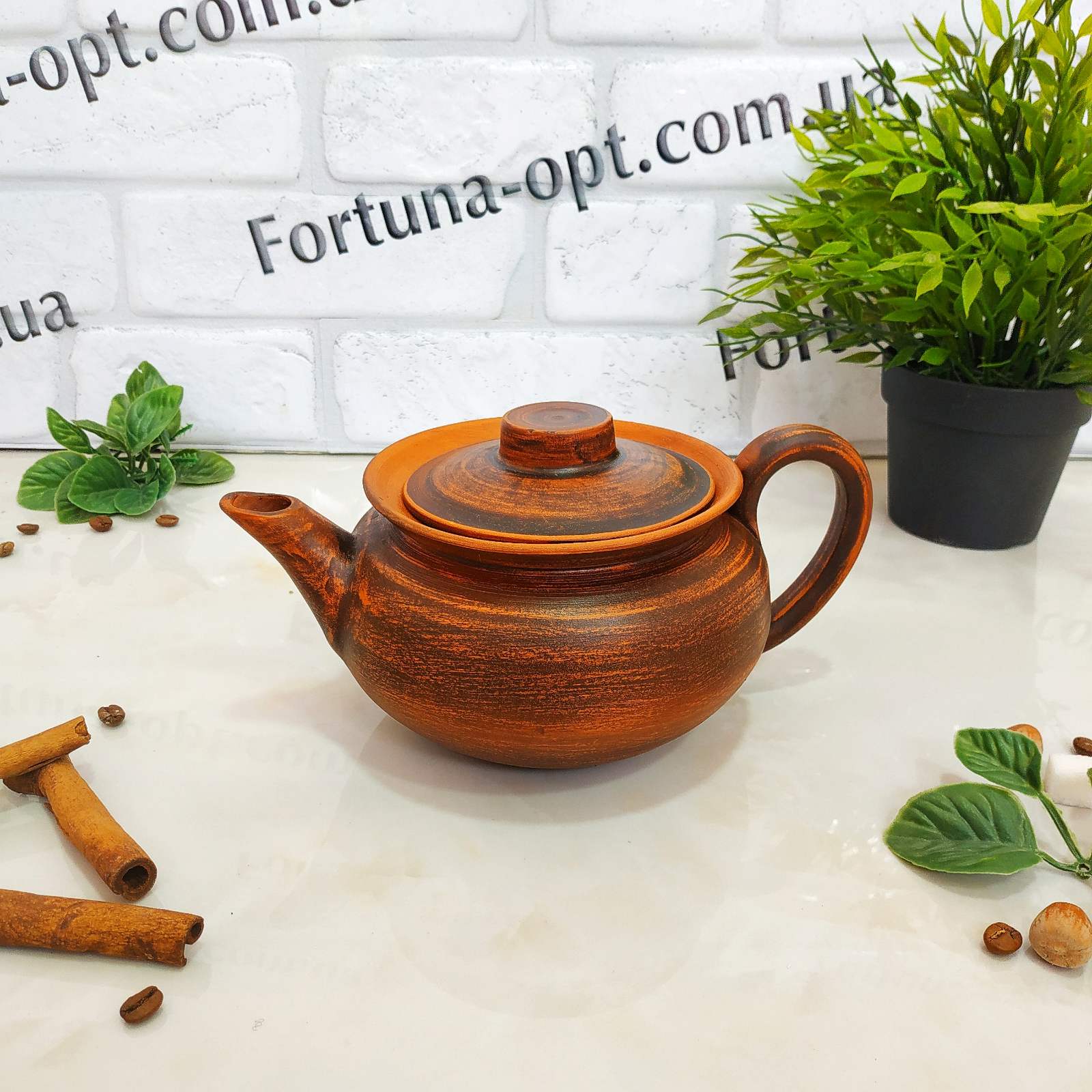 Чайник заварочный из красной глины 0,5 л - 7751 ✅ базовая цена 174.05 грн. ✔ Опт ✔ Скидки ✔ Заходите! - Интернет-магазин ✅ Фортуна-опт ✅