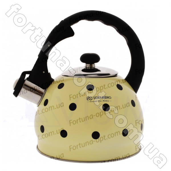 Чайник из нержавеющей стали со свистком Edenberg 2 л EB - 1922 ✅ базовая цена $9.86 ✔ Опт ✔ Скидки ✔ Заходите! - Интернет-магазин ✅ Фортуна-опт ✅