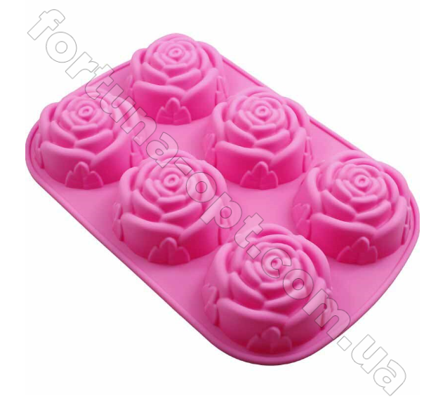 Форма для выпечки кексов силиконовая Розы EMPIRE - 0056 6 шт ✅ базовая цена $1.50 ✔ Опт ✔ Скидки ✔ Заходите! - Интернет-магазин ✅ Фортуна-опт ✅