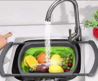 Дуршлаг силиконовый раскладной 38*27 см A-Plus - 1979 ✅ базовая цена $4.14 ✔ Опт ✔ Акции ✔ Заходите! - Интернет-магазин Fortuna-opt.com.ua.