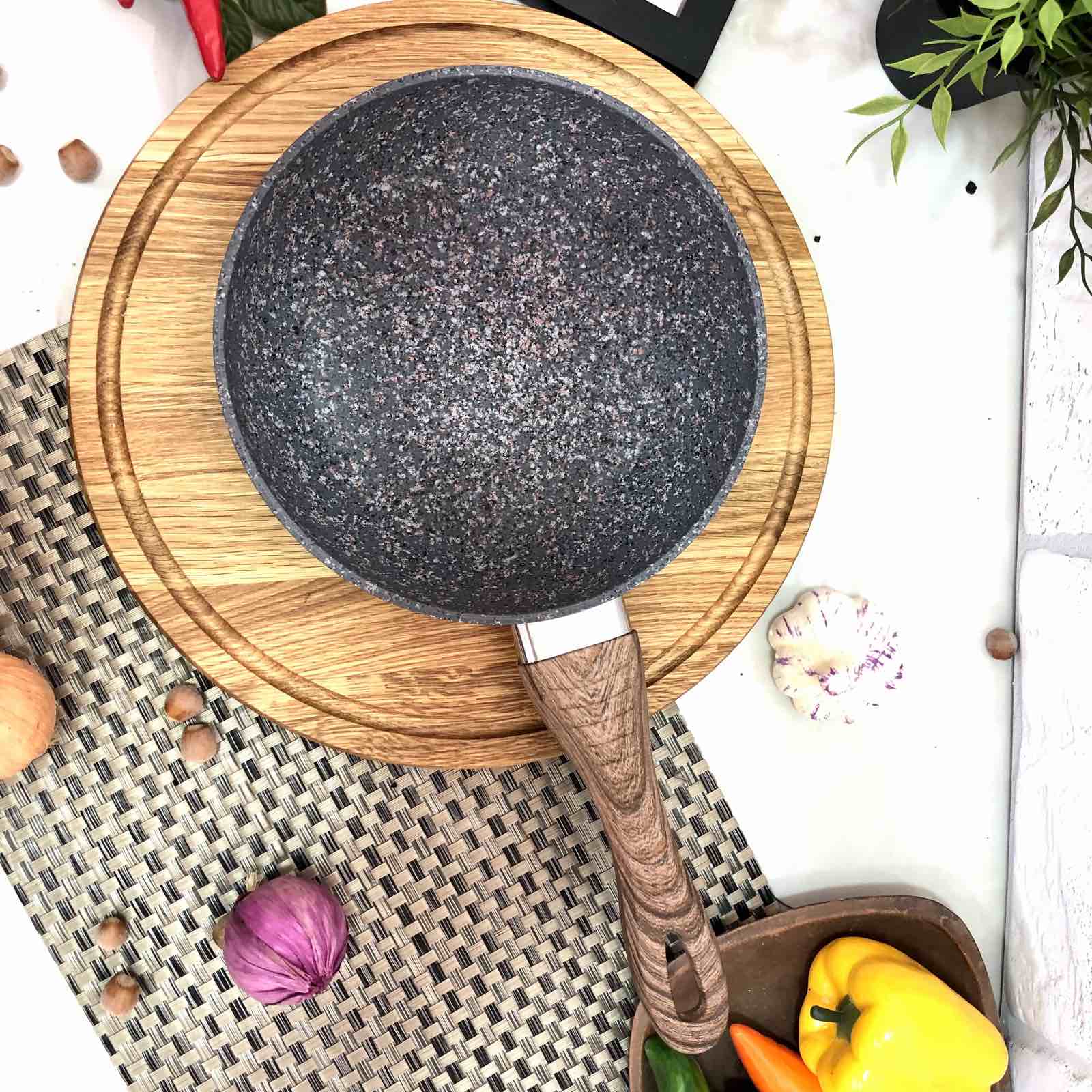 Сковорода гранитная 22 см Benson BN - 529 ✅ базовая цена $10.50 ✔ Опт ✔ Скидки ✔ Заходите! - Интернет-магазин ✅ Фортуна-опт ✅