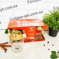 Набор бокалов для коньяка и бренди 6 шт Золотой карат KAV  22-188 400 мл ➜ Оптом и в розницу ✅ актуальная цена -Интернет магазин ✅  Фортуна ✅