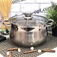 Кастрюля из нержавеющей стали с пятислойным дном Benson 599 - 6,5 л ✅ базовая цена $17.17 ✔ Опт ✔ Акции ✔ Заходите! - Интернет-магазин Fortuna-opt.com.ua.