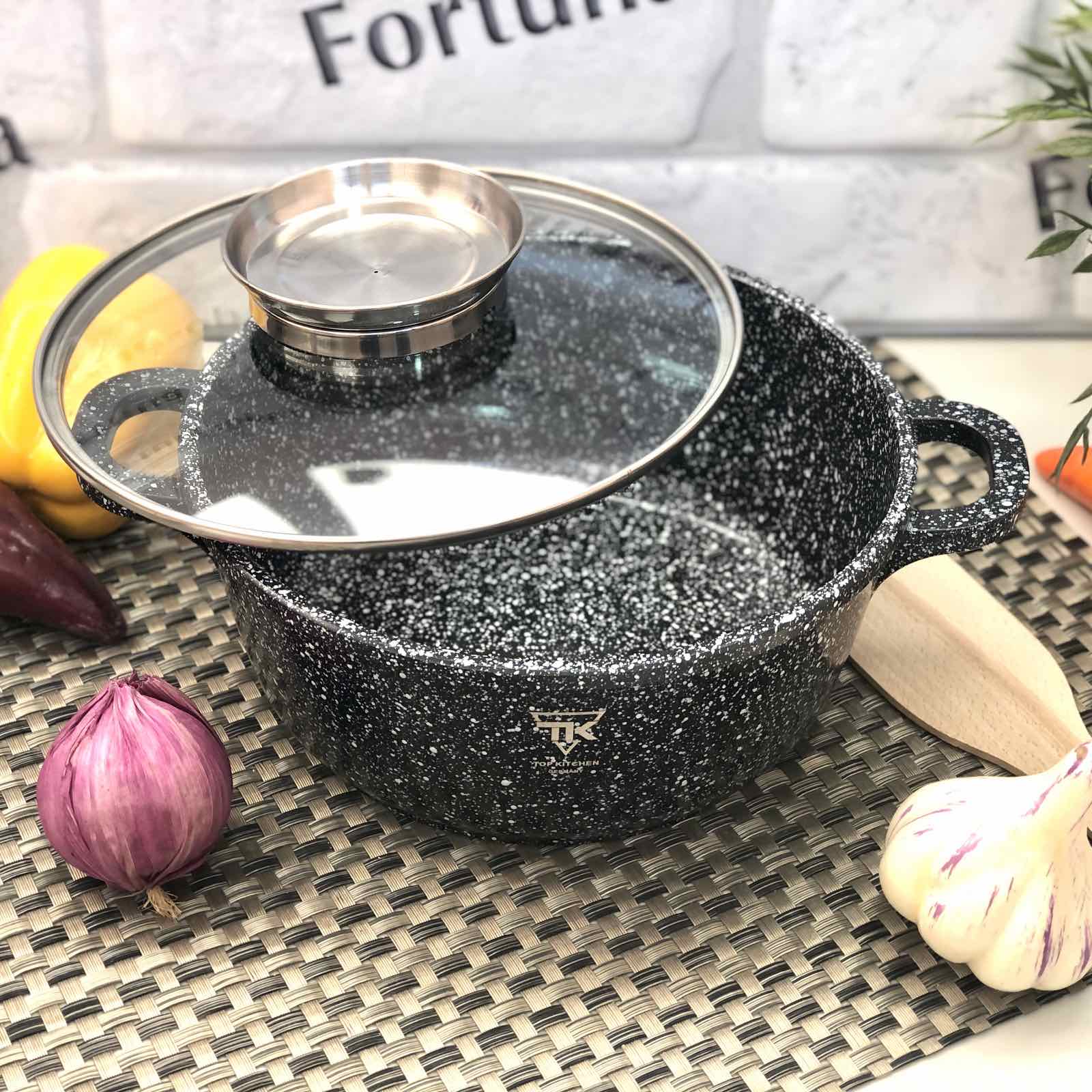 Набор кастрюль серый Top Kitchen ТК 00076 ✅ базовая цена $63.34 ✔ Опт ✔ Скидки ✔ Заходите! - Интернет-магазин ✅ Фортуна-опт ✅