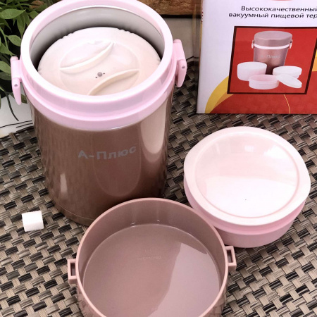 Термос пищевой с судочками (А-Плюс) - 1669 ➜ фото ➜ розн цена $9.73 -Интернет-магазин ✅ Fortuna-opt.com.ua. ✅