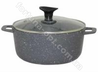 Казан - кастрюля со стеклянной крышкой темно - серый гранит Талко AD 3202 - 2 л ✅ базовая цена 469.93 грн. ✔ Опт ✔ Акции ✔ Заходите! - Интернет-магазин Fortuna-opt.com.ua.