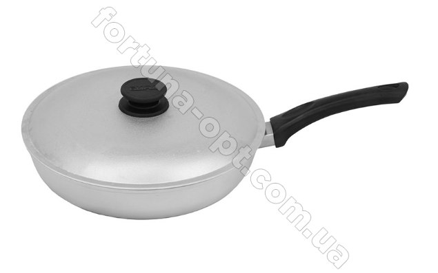 Сковорода алюминиевая с крышкой 22см - Биол A 223 ➜ Оптом и в розницу ✅ актуальная цена -Интернет магазин ✅Фортуна✅